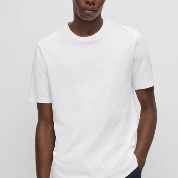 HUGO BOSS MENS WHITE T SHIRT SIZE MEDIUM - Picture 2 of 4